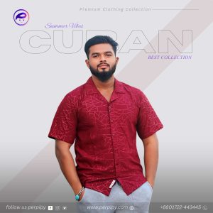Cherry-Solid-Cuban-Collar-shirt-PCS-MAR-01