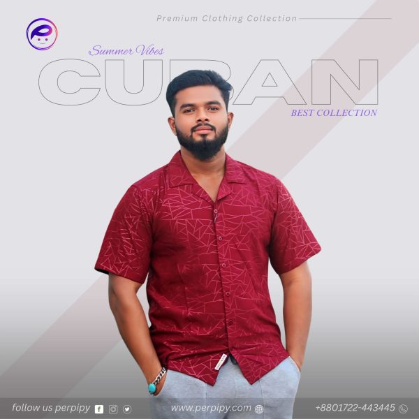 Cherry-Solid-Cuban-Collar-shirt-PCS-MAR-01