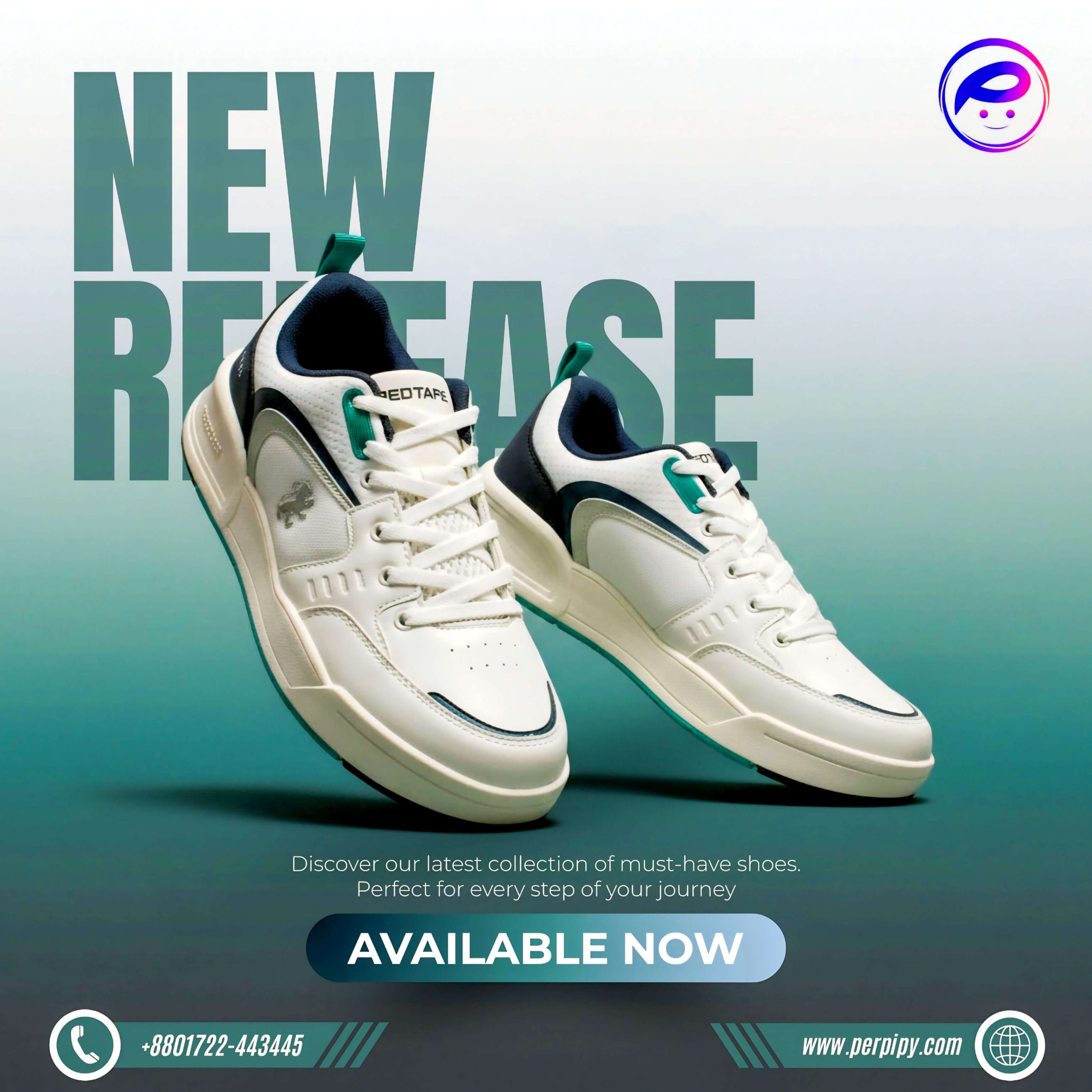 RedTape Lightweight Premium Sneaker – Off White & Navy | Article 0634